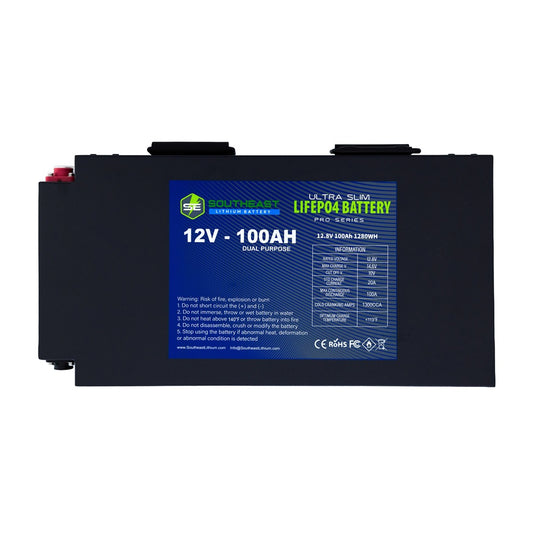 Ultra Slim Pro Series Lithium Battery – 12V – 100AH - Dual Purpose
