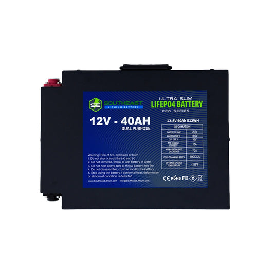 Ultra Slim Pro Series Lithium Battery – 12V – 40AH - Dual Purpose