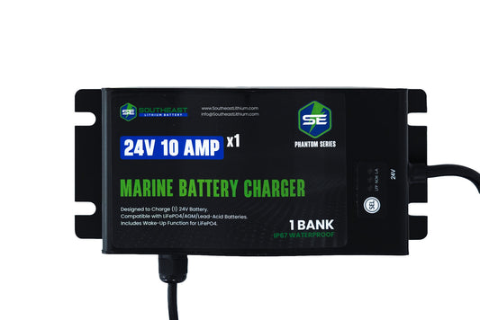 Phantom Series Battery Charger - 10 Amp - 1 Bank - 24 Volt