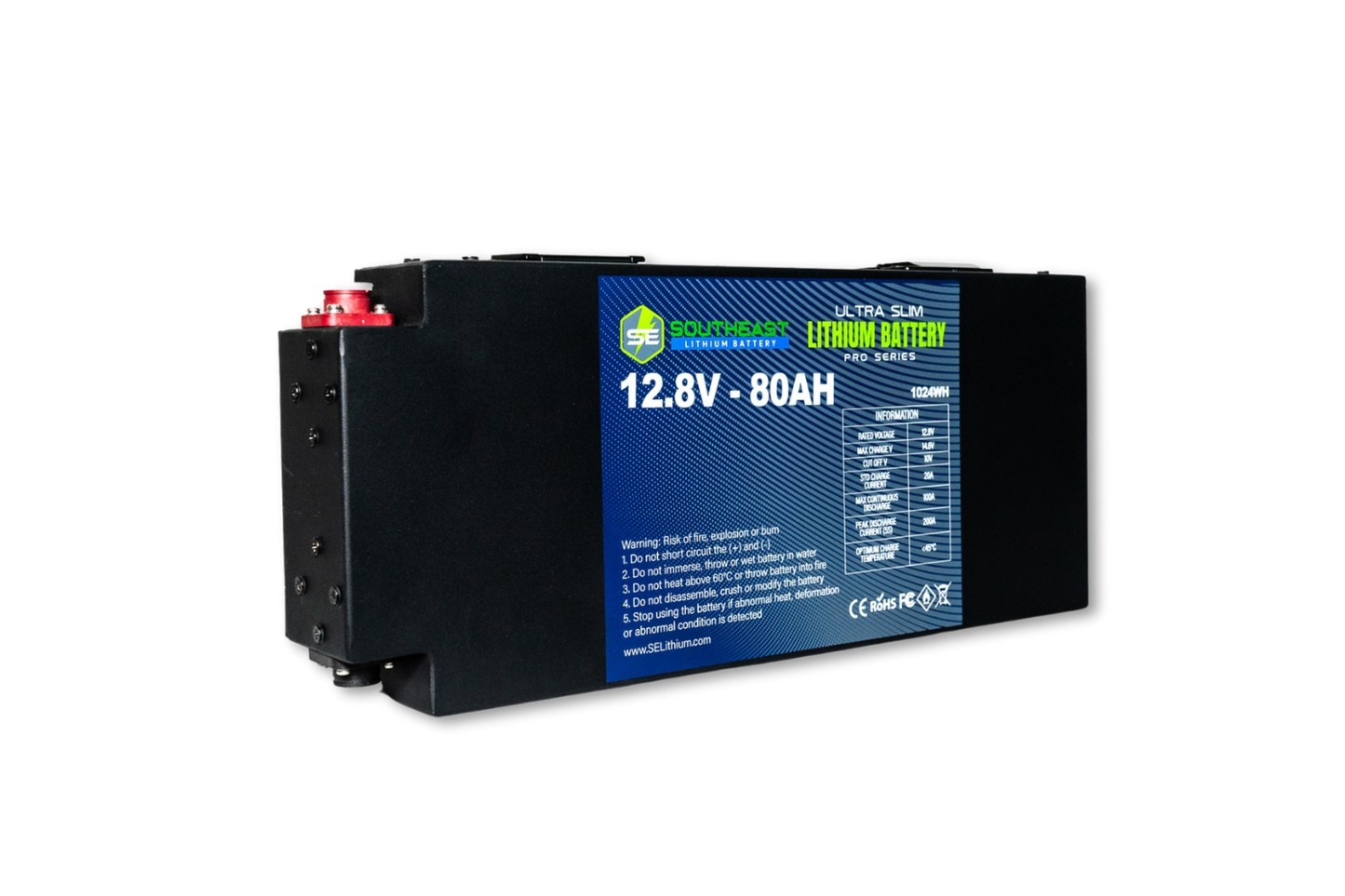 Ultra Slim Pro Series Lithium Battery – 12V – 80AH